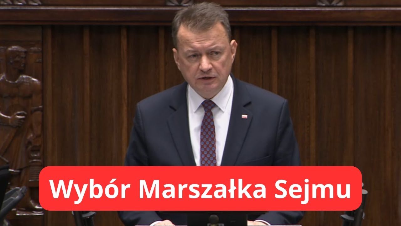 Mariusz Błaszczak o Elżbiecie Witek - Wybór Marszałka Sejmu RP