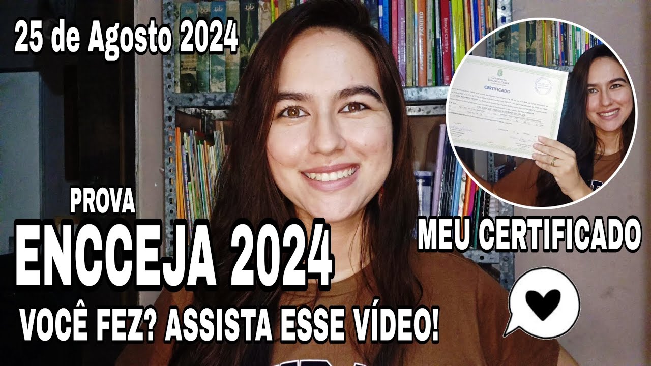 PROVA DO ENCCEJA 2024 - VOCÊ FEZ? ASSISTA ESSE VÍDEO!!!