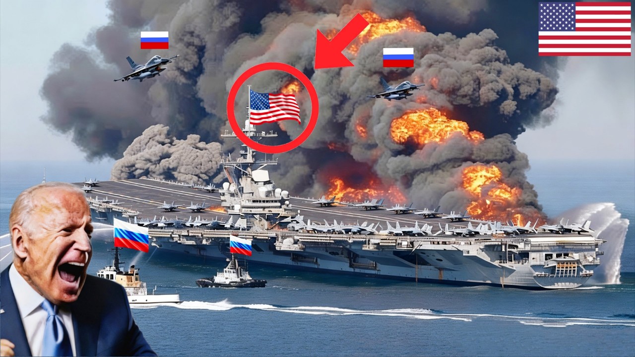 35 минут назад российский пилот Су-57 жестоко уничтожил американский авианосец с 500 танками.