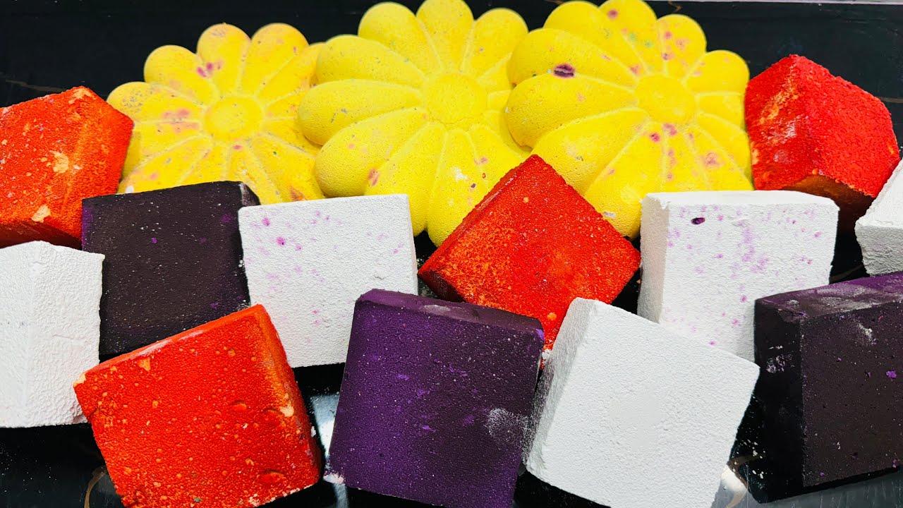 Vibrant Dusty Dyed Gym Chalk Crush | ASMR Gym Chalk Crumbling