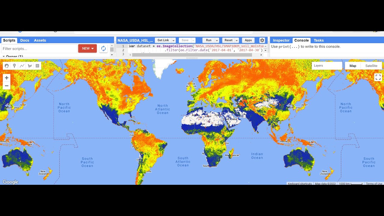 Google Earth Engine Tutorial: SMAP (Soil Moisture Active Passive Satellite) Soil Moisture & Drought