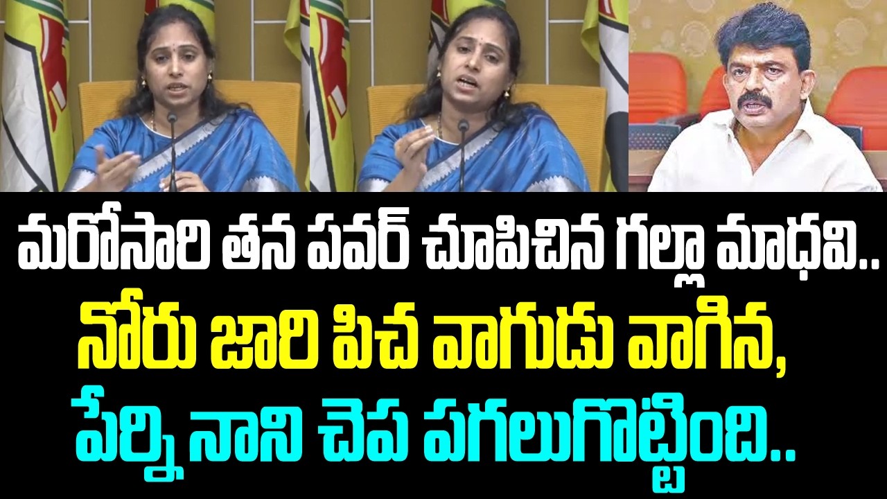 మరోసారి తన పవర్ చూపించిన గల్లా మాధవి.. నోరు జారి పిచ్చ వాగుడు వాగిన, పేర్ని నాని చెంప పగలుగొట్టింది
