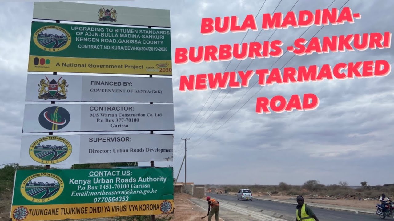 NEWLY TARMACKED BULA MADINA-SANKURI-KENGEN ROAD GARISSA COUNTY.