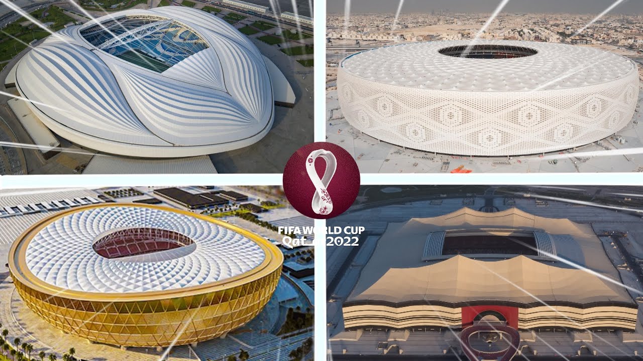 ملاعب قطر 8 المستضيفة لنهائيات كأس العالم فيفا قطر 2022 استاد البيت و استاد لوسيل و استاد الثمامة