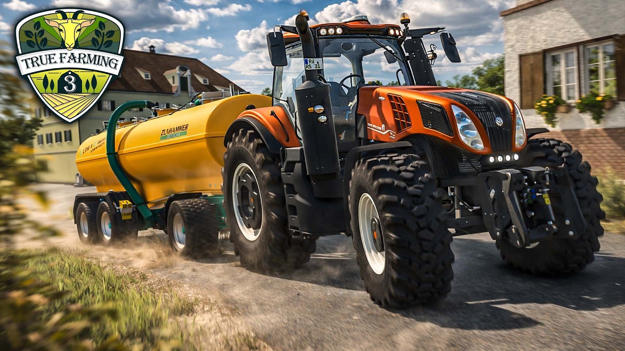 Neuer Zubringer f&uuml;r die BGA! 🚜 Wir bringen die G&auml;rreste wieder aufs Feld | True Farming 3 #93 | LS25