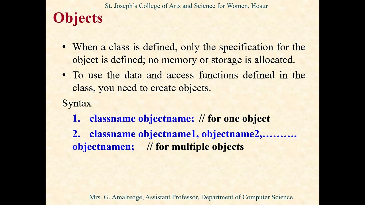 Classes and Objects C++