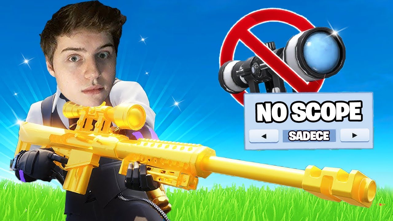 Sadece *NO SCOPE* Sniper Challenge !! (Türkçe Fortnite)