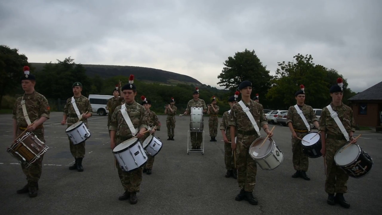 Greater Manchester ACF Corps of Drums led by Sgt Jess Pugh