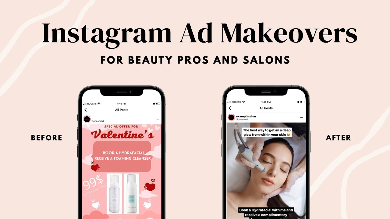 Instagram Ad Makeovers for Beauty Professionals and Salons