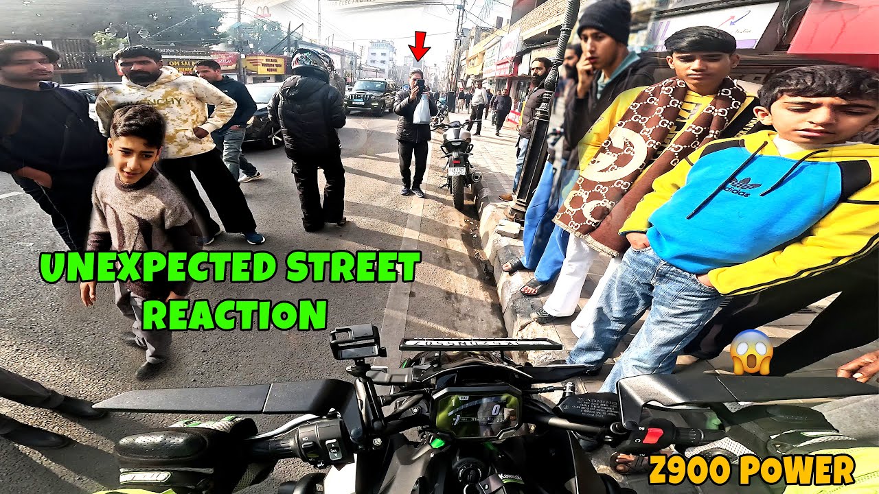 MeetUp Like Stuation😱  Loud bike on a busy street everyone reacts 😍#z900