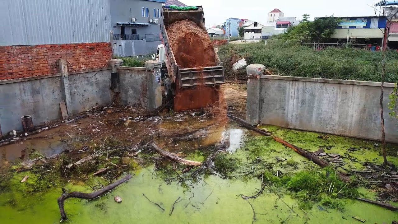 The Best Completed D31P Bulldozer Filling in flooded areas and repairing old buildings from damage