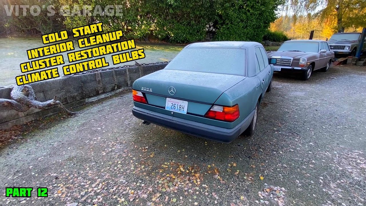 Part 12 Mercedes W124 Cold Start, Cluster Refurbishment, Interior Cleanup, LF Mirror Lubrication