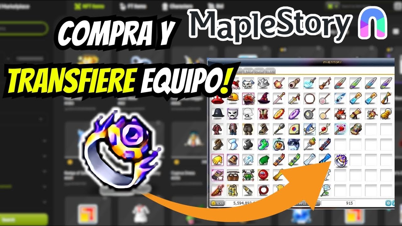 ¿Cómo puedes depositar, comprar en el Marketplace y transferir equipo a tu cuenta de Maplestory N?