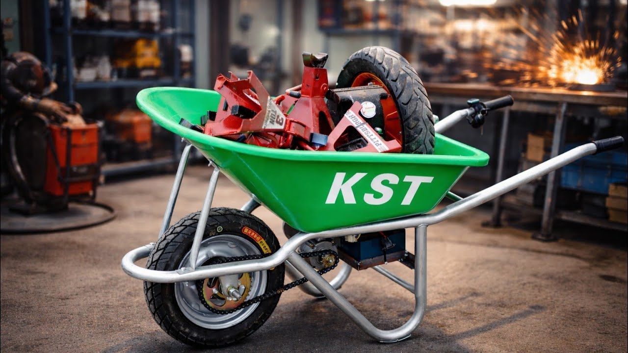 Upgrading a Normal Wheelbarrow to a 12V 600W Electric Wheelbarrow | V3