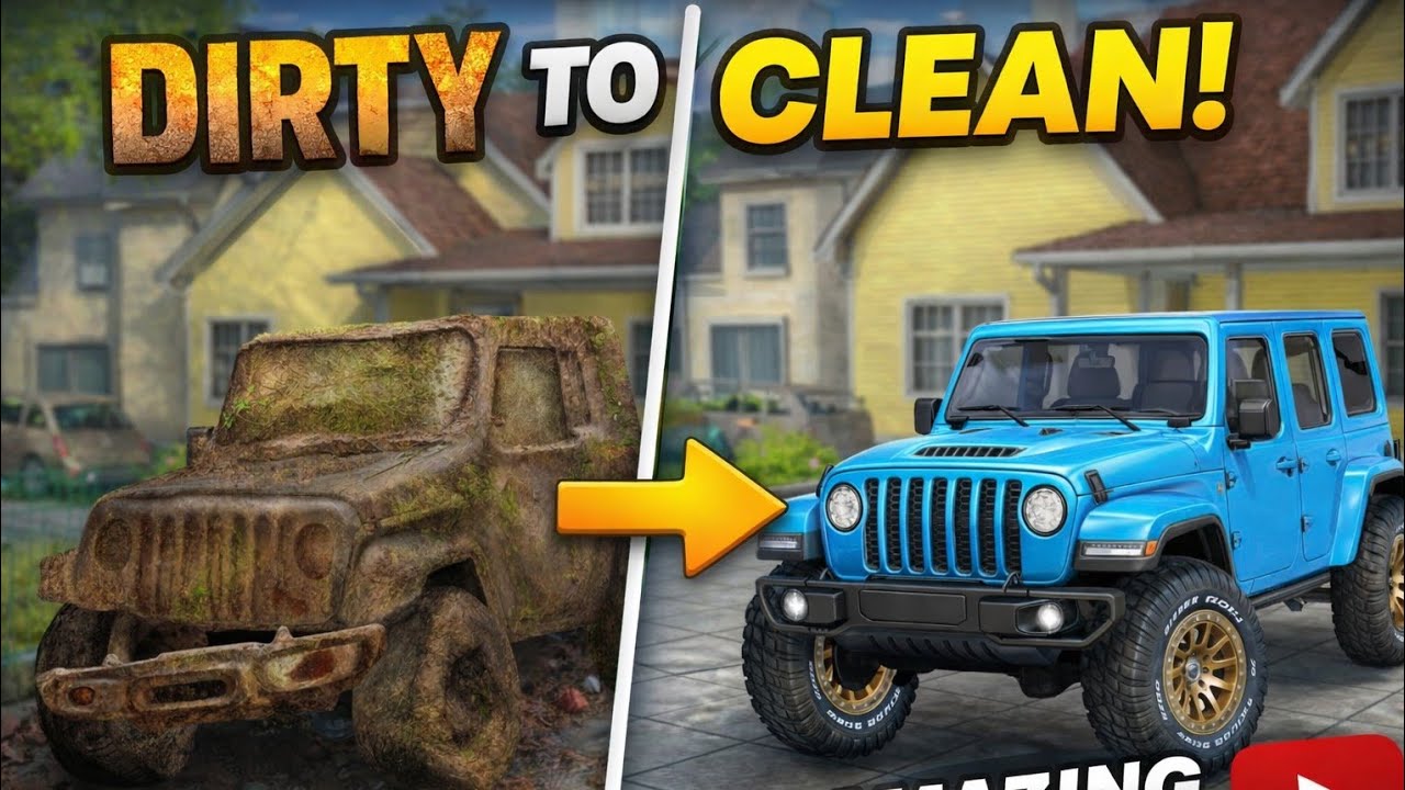 Most Satisfying Car Restoration Ever! Dirty Jeep Turns CLEAN! | Car wash fix and repair | ASMR 