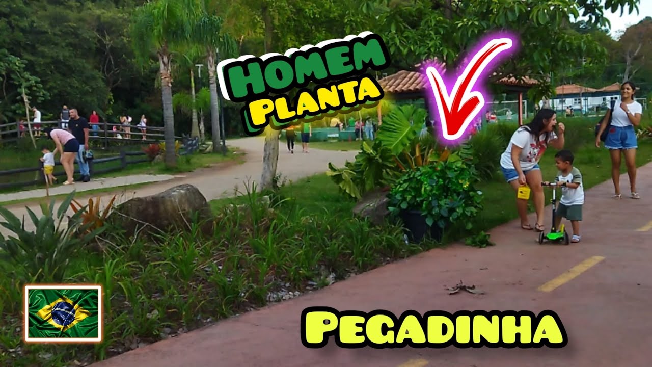 Pegadinha: Homem Moita no Parque Bosque Maia - Bushman Prank at the park