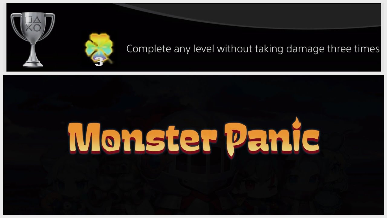 Monster Panic Easy way to get the trophy Complete 3 times a level without taking damage