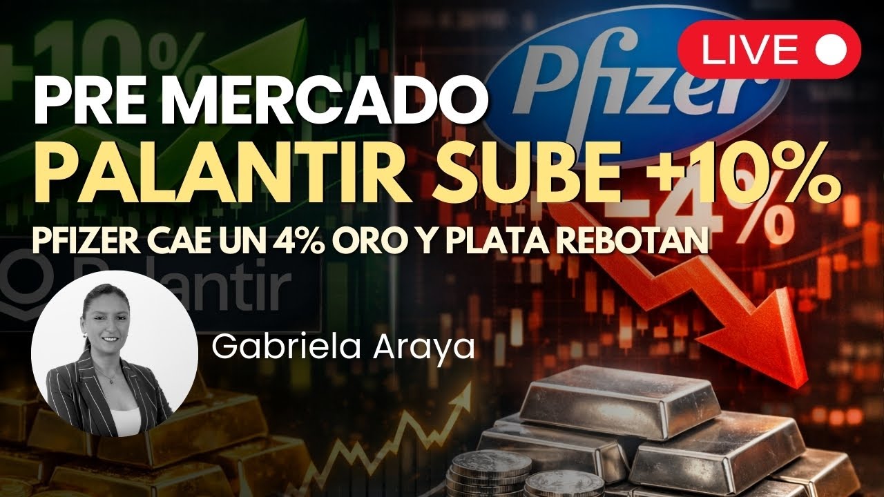 Palantir sube +10%. Pfizer cae un 4%. Oro y Plata rebotan con fuerza | Apertura 03.02.26 Pre mercado