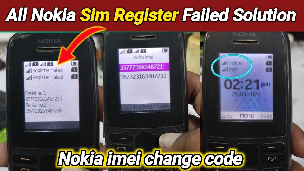 All Nokia Mobile Sim Register Failed Problem Solution 💯 Wracking/ 2025