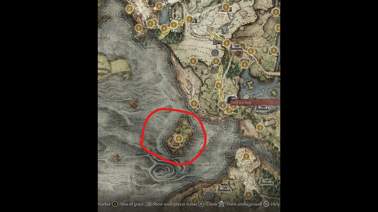 How to go that Island Location Elden Ring from The First Step