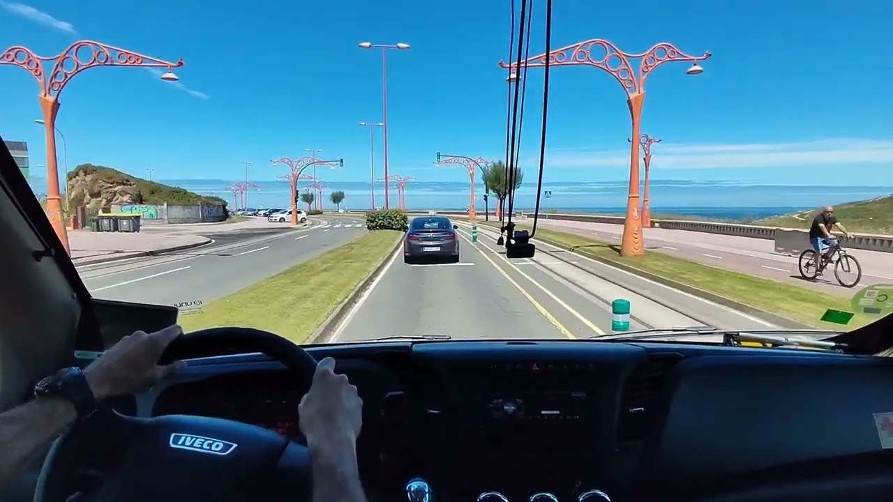 Paseo Marítimo de A Coruña | Conduciendo Microbús IVECO Unvi Compa 170