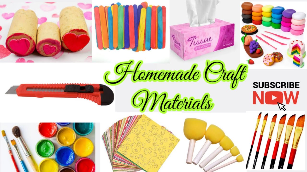 Homemade Craft Materials Part-1 / 10 homemade different  craft materials making
