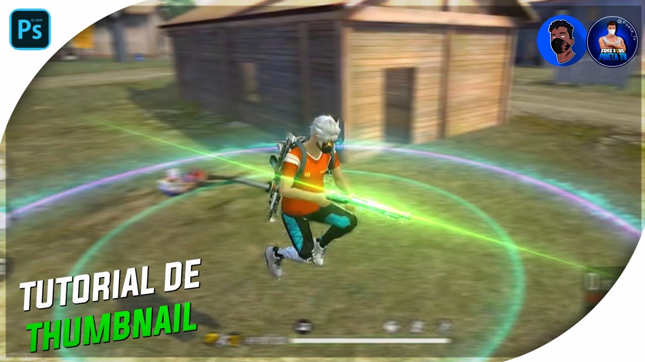 COMO FAZER THUMBNAIL COM BRILHO NA ARMA, PANELA, KATANA - FREE FIRE EDIT