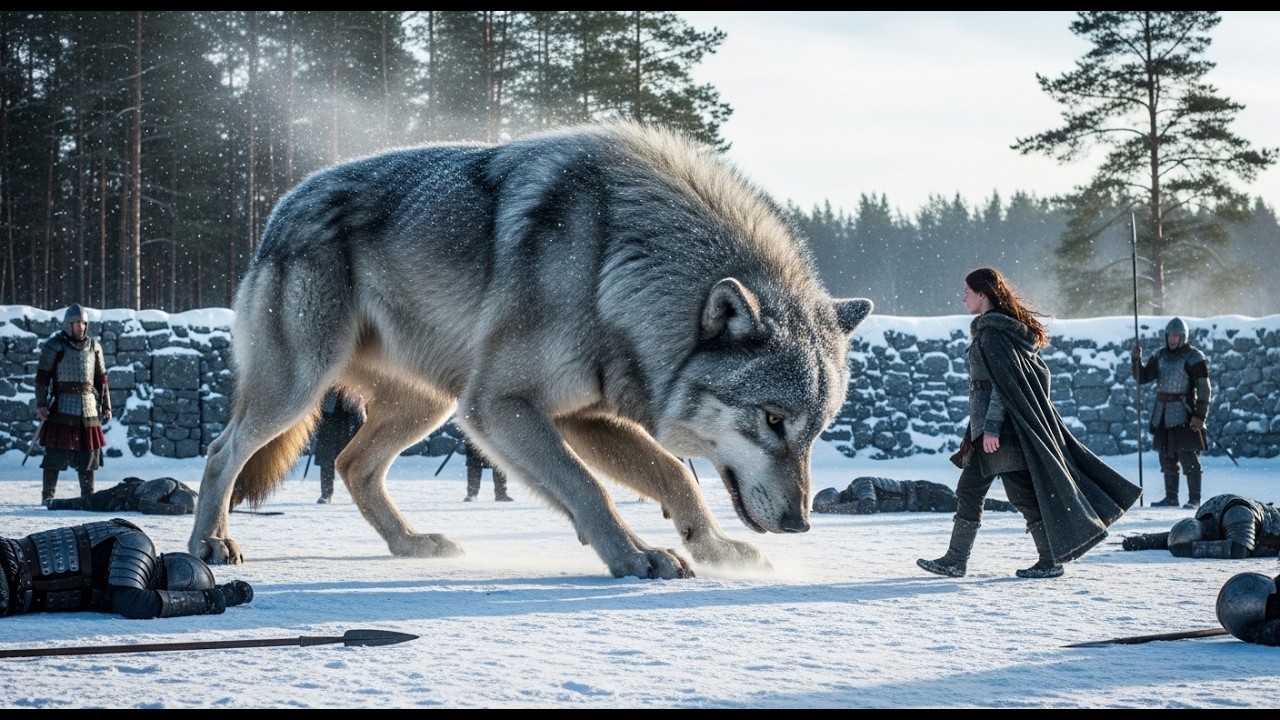 No Warrior Could Tame the Northern Direwolf — It Bowed the Moment She Stepped Forward