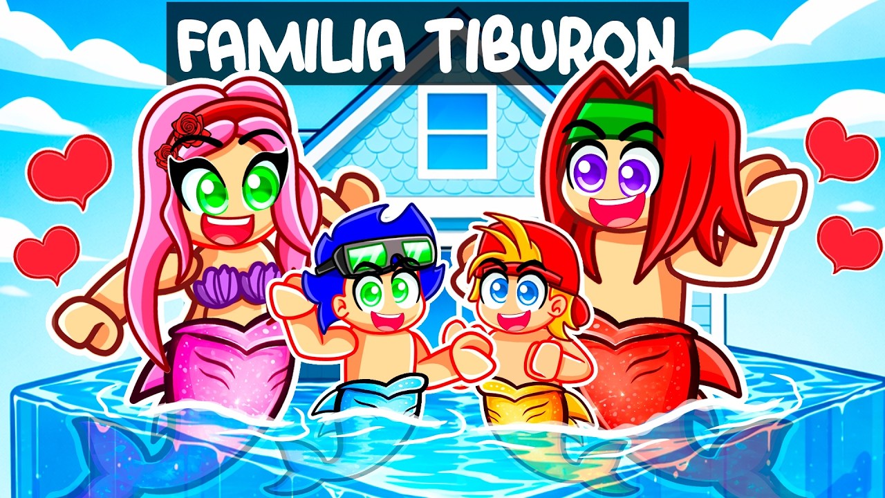 Teniendo Una FAMILIA de TIBURONES en Roblox!