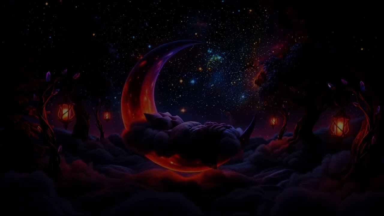 Crescent Moon Bedroom 432hz (1 Hour Deep Release & Soothing Sleep)