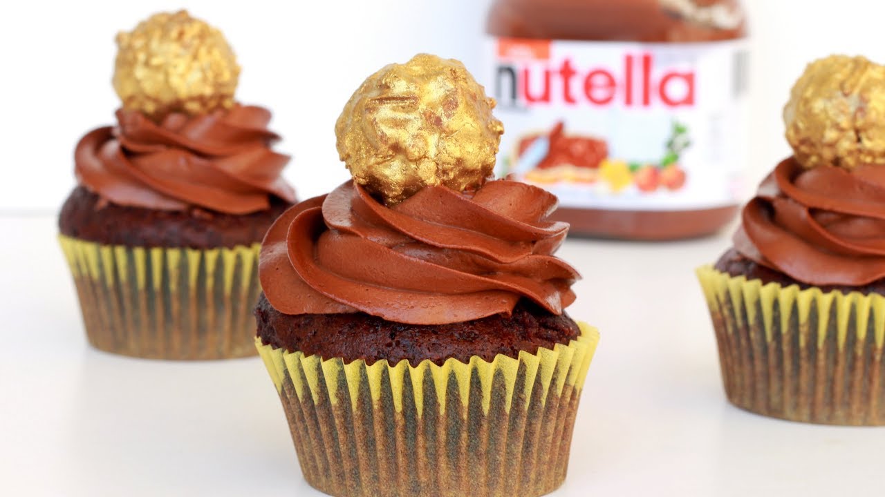 Nutella Lava Cupcakes | Eggless