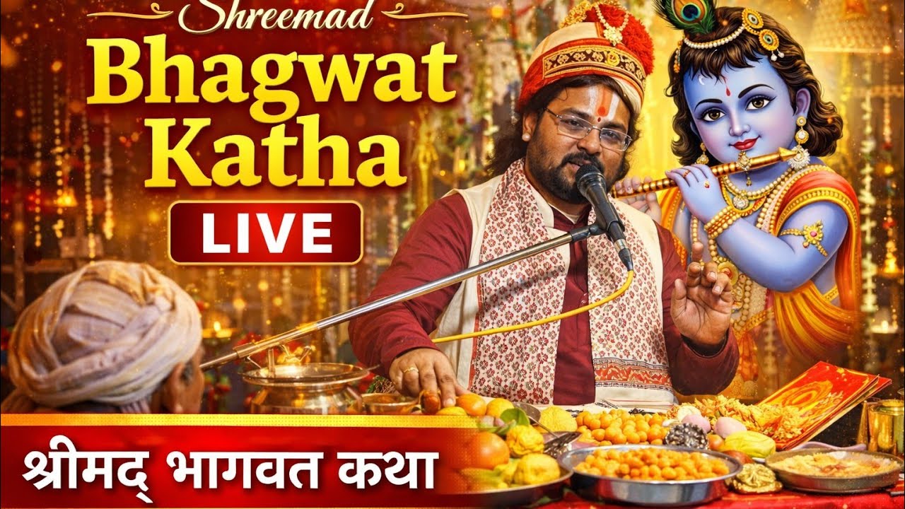 Shreemad Bhagwat Katha Live | Krishna Bhakti Pravachan | Bhagwat Katha Program