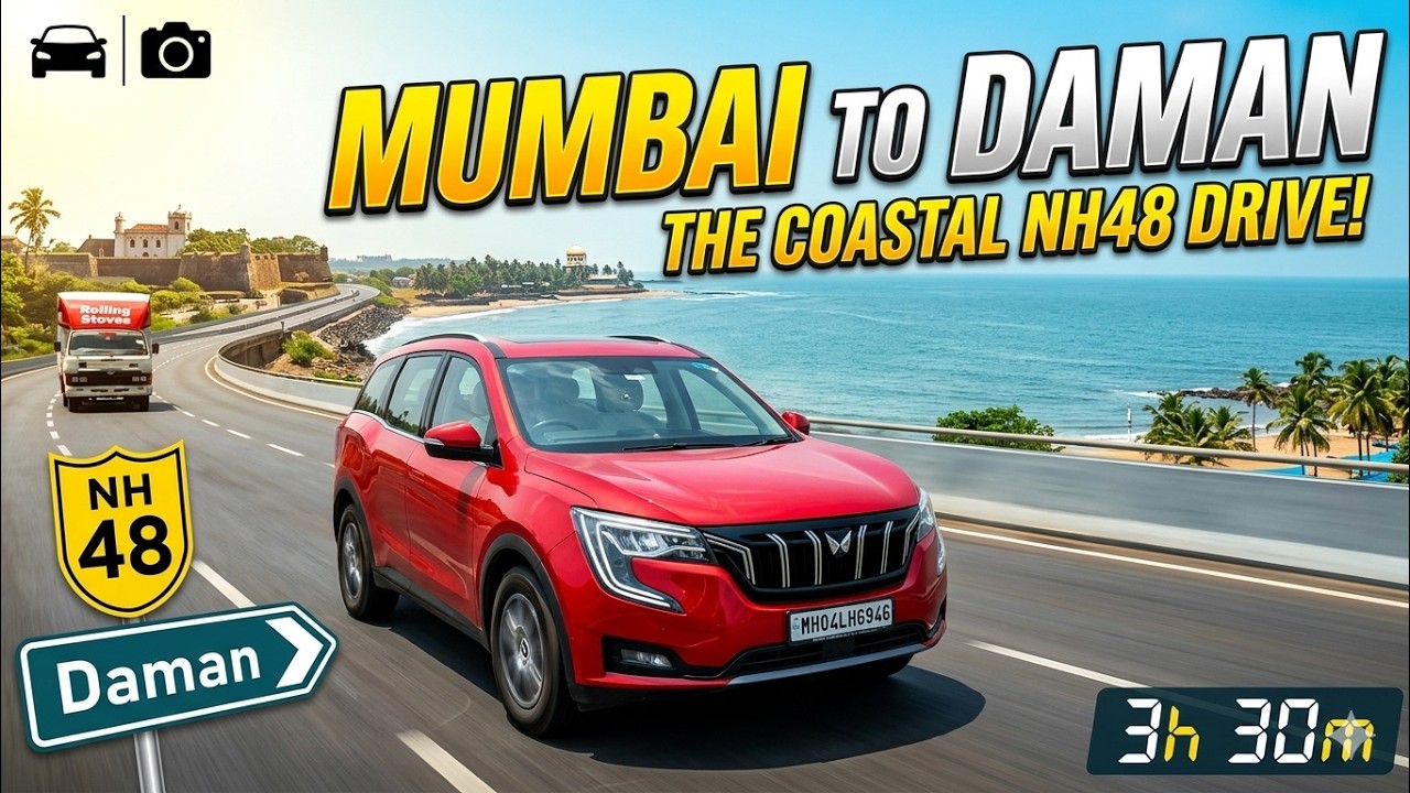 Mumbai to Daman Highway Drive | NH48 Cinematic Road Trip