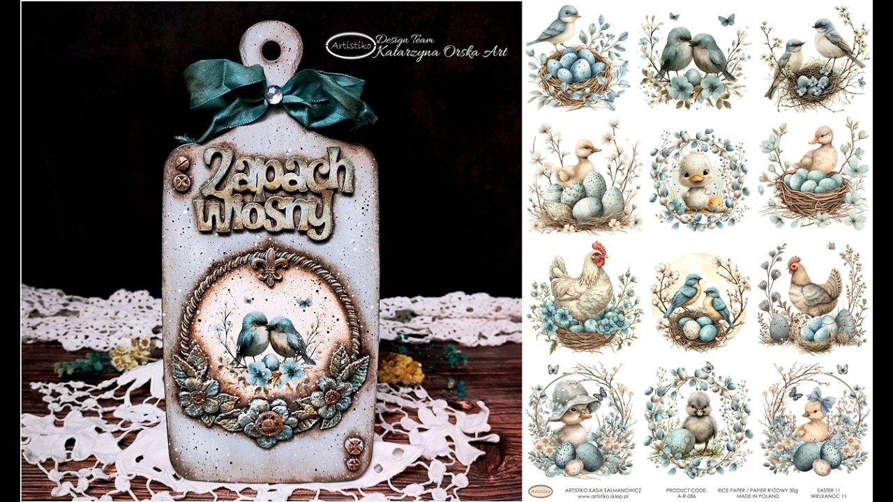 💚 Decoupage Tutorial 🐦 Wiosenna deseczka HDF Artistiko / Spring Board @katarzyna_orska_art
