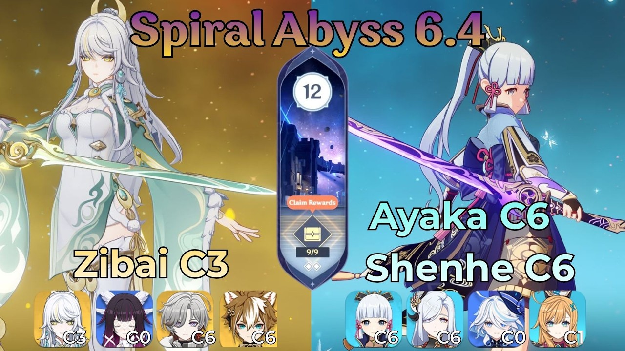 Spiral Abyss 6.4 | C3 Zibai & C6 Ayaka | Genshin Impact