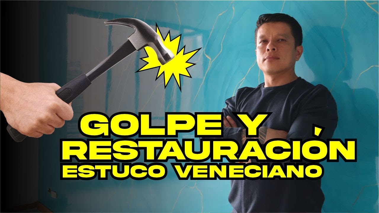 Como reparar un GOLPE o rayon ESTUCO VENECIANO tutorial
