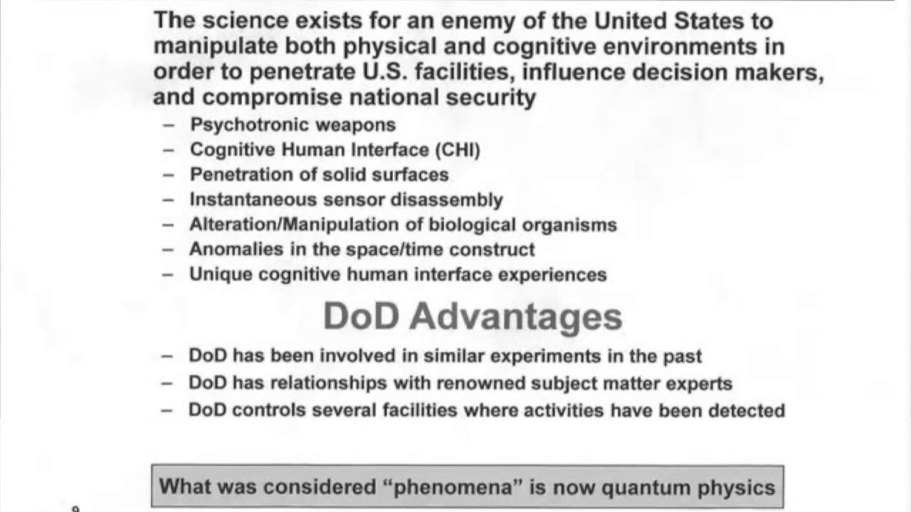 Lue Elizondo | AATIP Slide 9 & Holographic Warfare