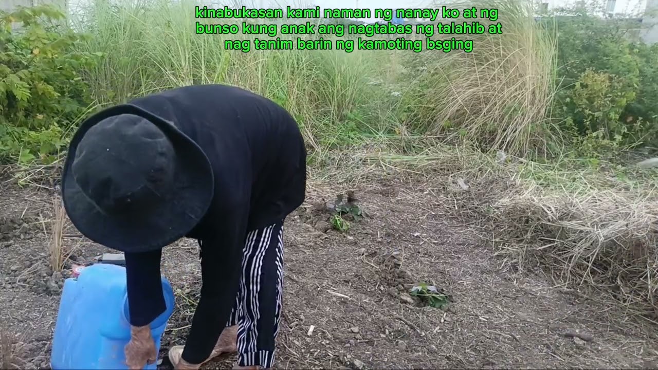 Daily life NAIC cavite pag tabas ng talahib at pag tanim narin ng kamoting baging kasama si nanay 