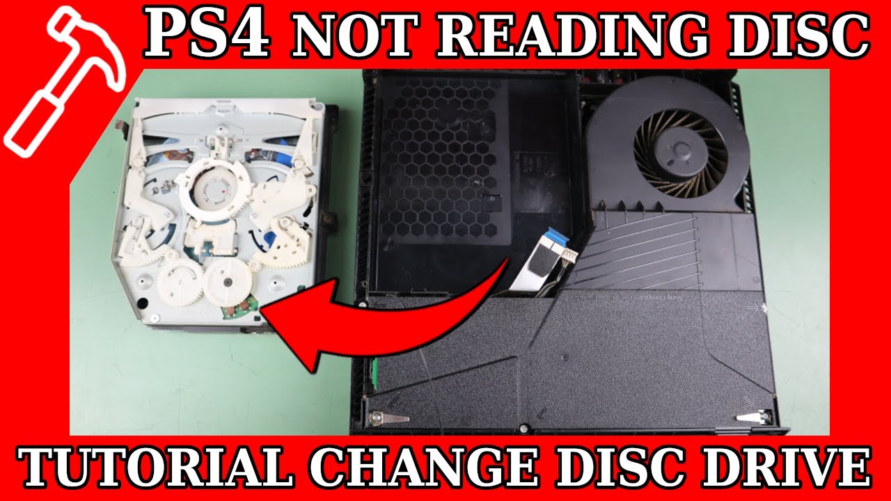 PS4 NOT READING DISC - TUTORIAL CHANGE DISC DRIVE ON PS4