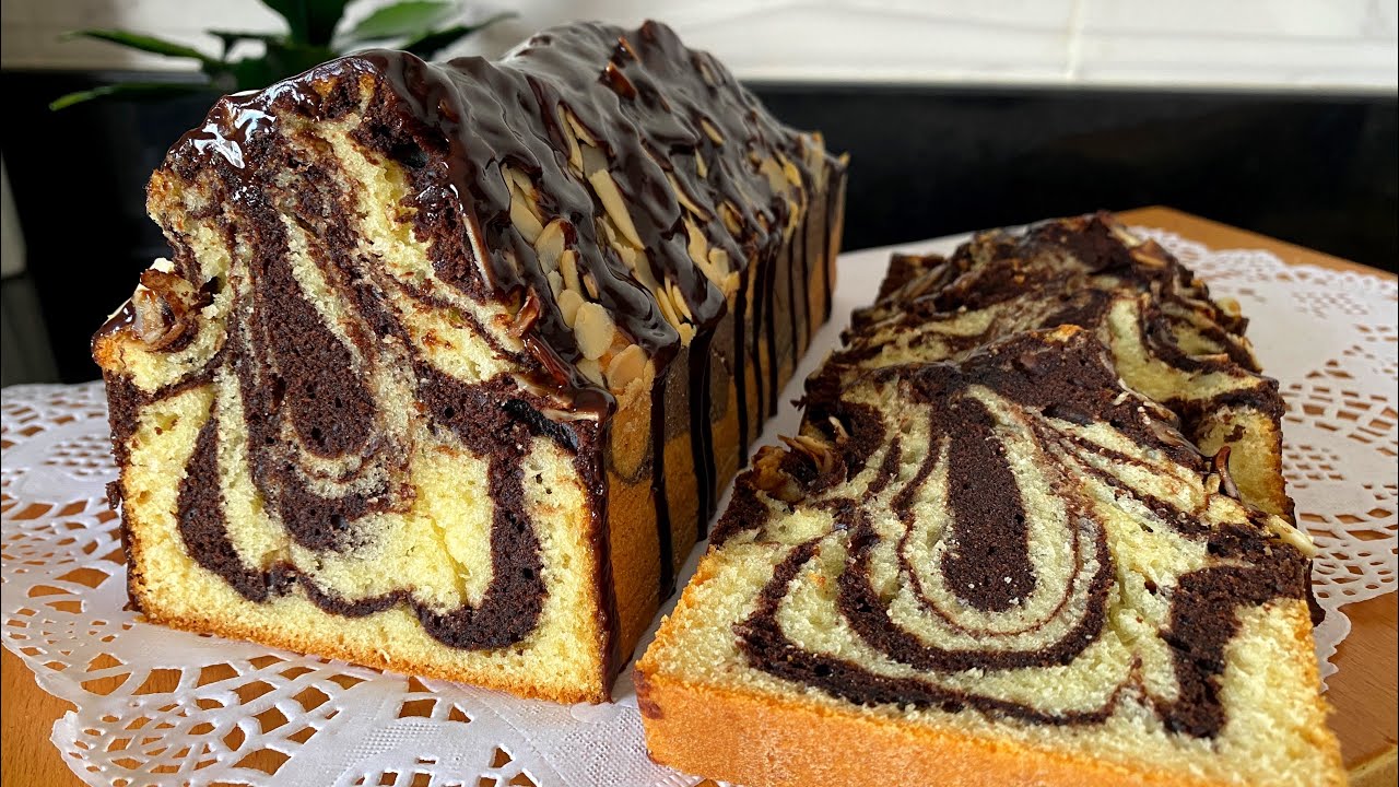 وصفة المخابز الكبرى بين بيدك،ألذ كيك تاكلوه،الكيك الرخامي أو Marble Cake|بدون زبدة،المذاق فوق الوصف