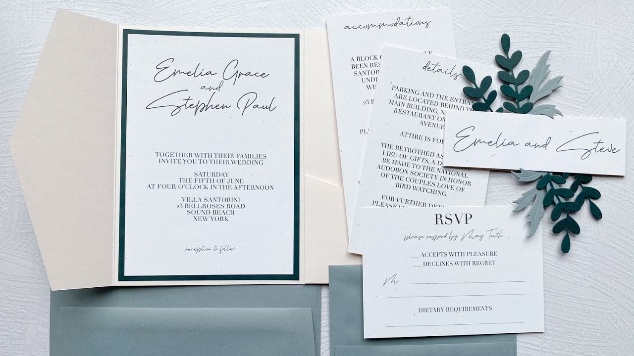 Creating a Pocket Fold Invitation