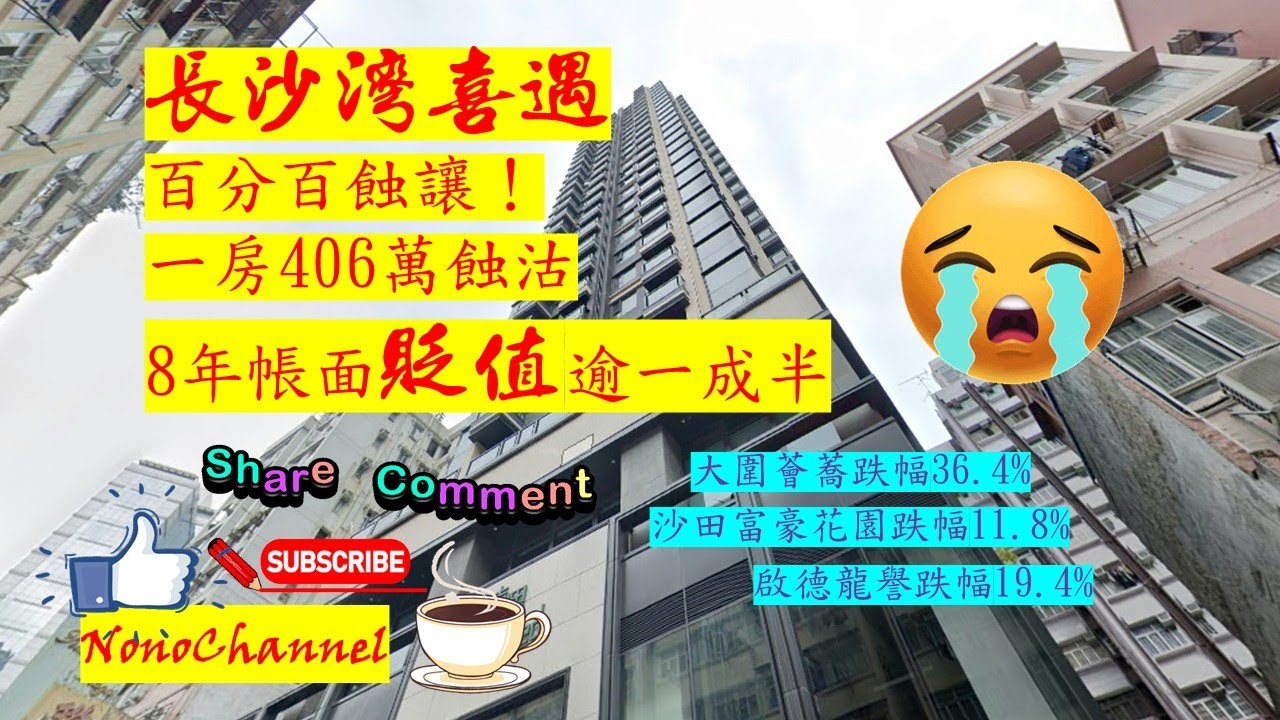 【二手樓市】【蝕讓餉個案】長沙灣喜遇減價盤，406萬沽，8年帳蝕76萬。屋苑蝕讓成交連連，全港各區不同屋苑都錄得蝕讓成交。您點睇？