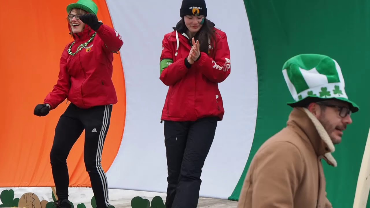 St Patrick's parade in Rawdon, Quebec, Canada