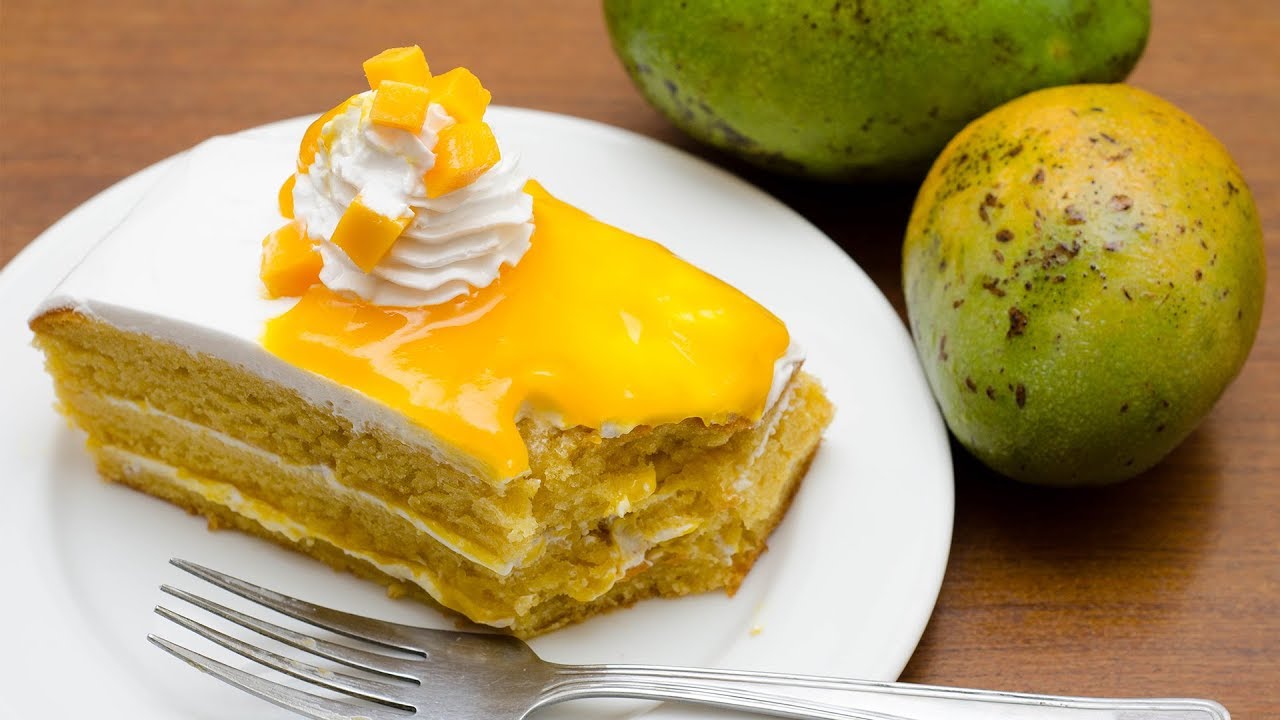 EGGLESS MANGO PASTRY RECIPE l WITHOUT OVEN