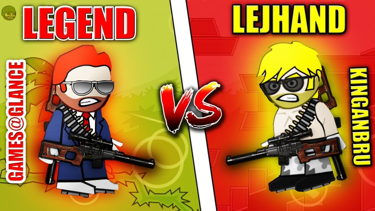 Mini Militia Games@Glance vs KingAnBru 1vs1 SNIPER MOD EPIC BATTLE | Doodle Army 2: Mini Militia #98