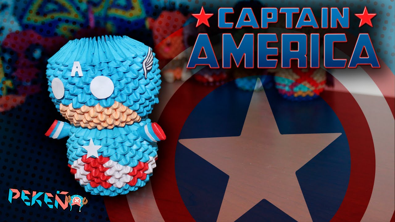 Capitán América 3D Origami | Pekeño 💜