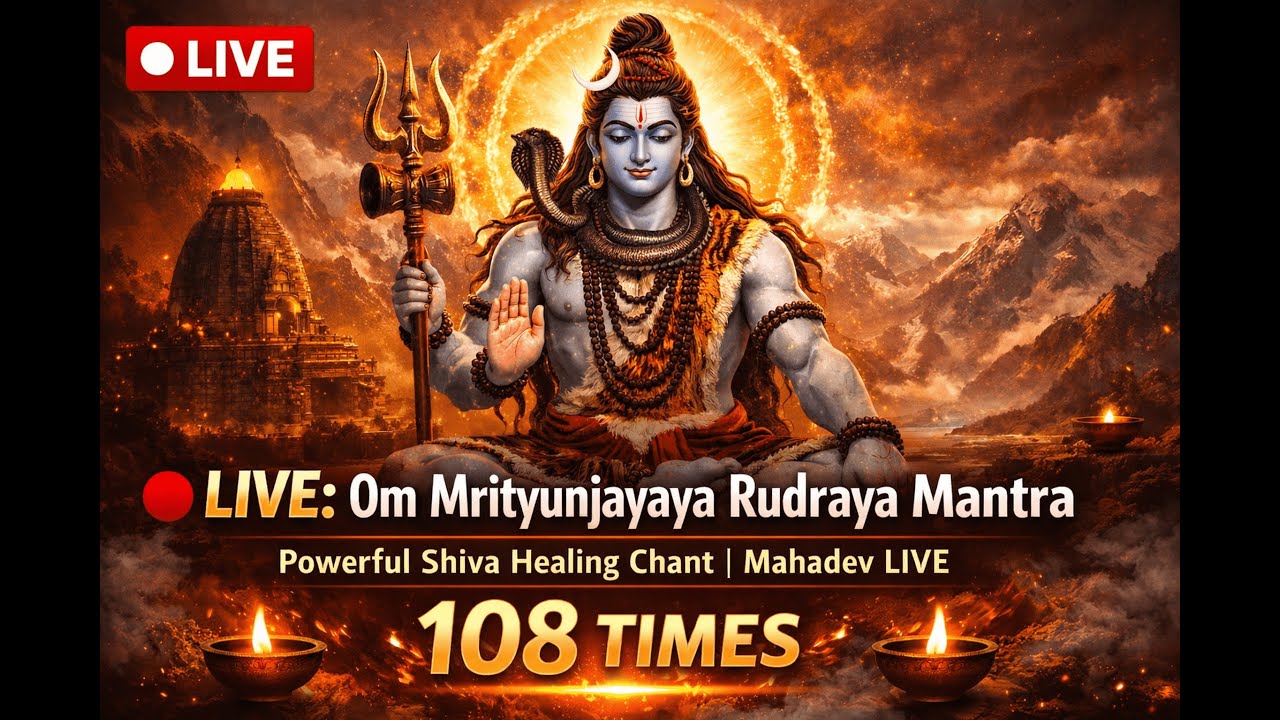 🔴 LIVE: Om Mrityunjayaya Rudraya Mantra | Powerful Shiva Healing Chant | Mahadev Live
