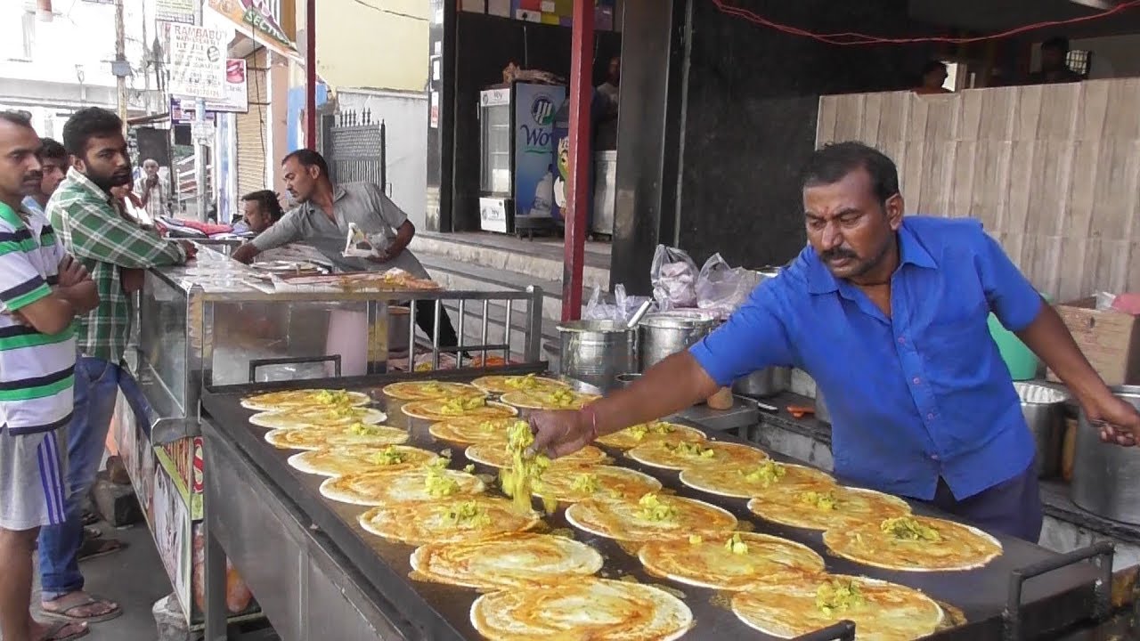It's a Breakfast time in Hyderabad Street -SRI SAI KRISHNA Meals & Tiffins-100 Dosa Finished an Hour