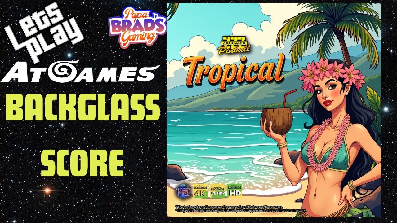 Tropical EM+ AtGames Pinball Backglass Score