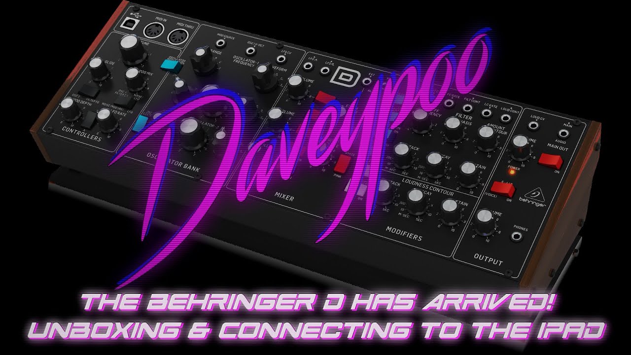 The Behringer D has Arrived!  Unboxing & Connecting to the iPad - Daveypoo, Mobile Music Minstrel